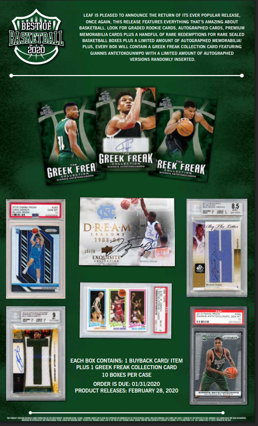 2020 Leaf Best of Basketball 10-Box Case