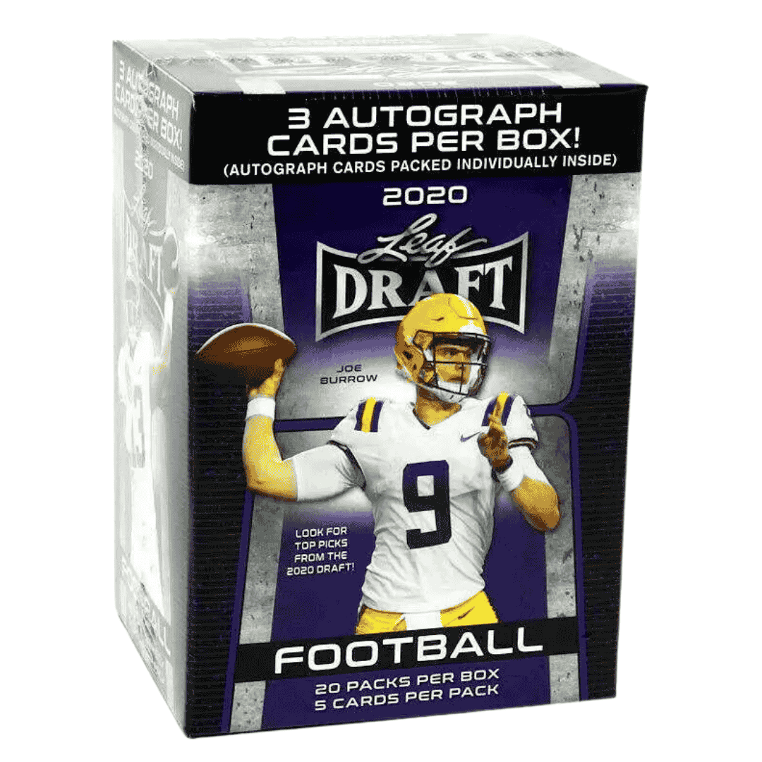 2020 Leaf Draft Football Premium Hobby Blaster Box