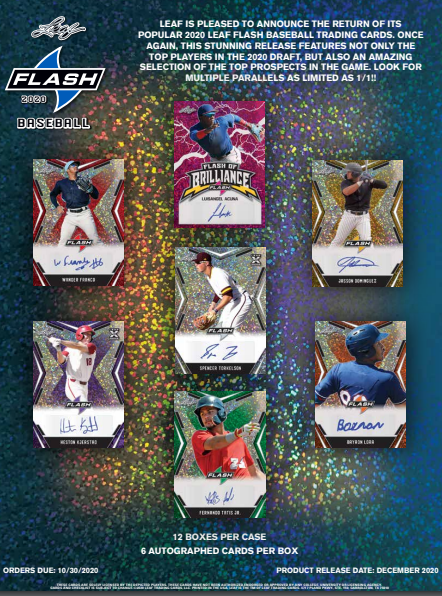 2020 Leaf Flash Baseball Hobby 12-Box Case