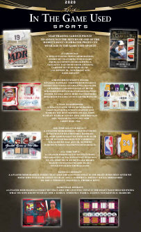 2020 Leaf In The Game (ITG) Game Used Sports 10-Box Case