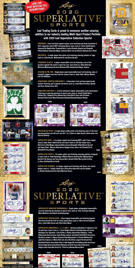 2020 Leaf Superlative Sports 10-Box Case