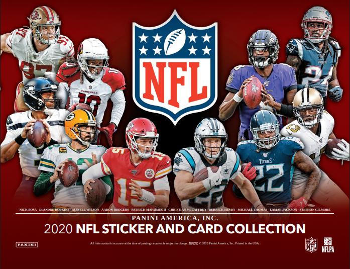 2020 Panini NFL Sticker Collection 20-Box Case
