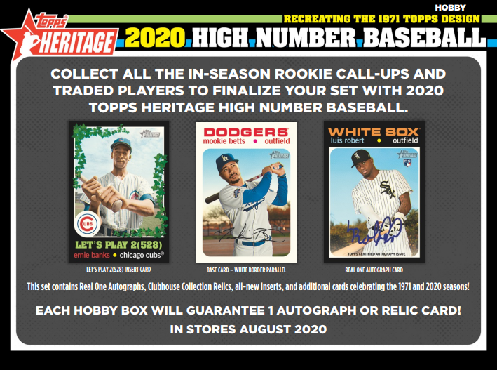 2020 Topps Heritage High Number Baseball Hobby Pack