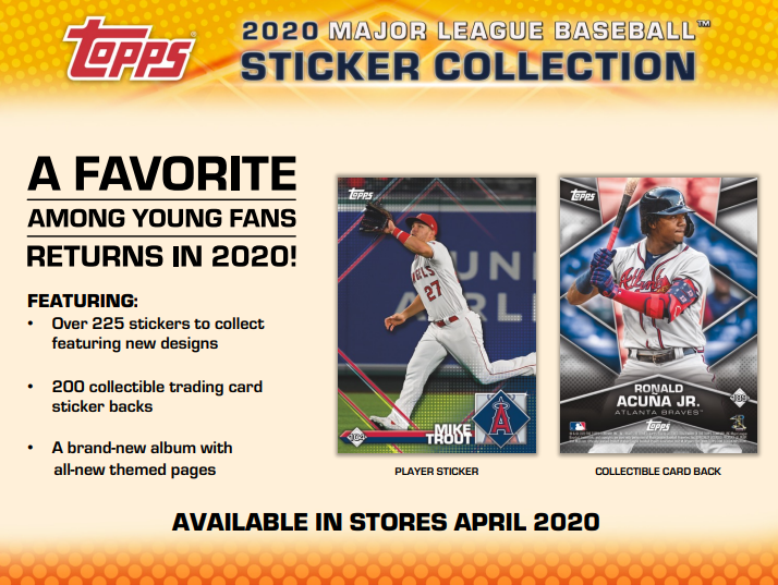 2020 Topps MLB Sticker Collection Baseball Box