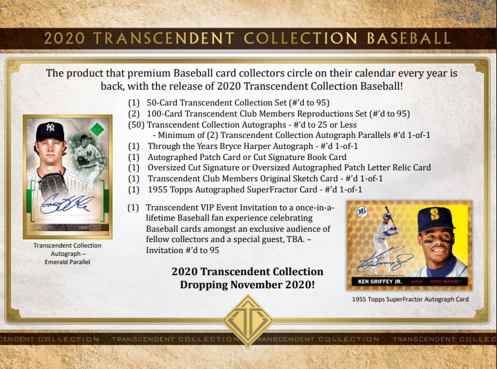2020 Topps Transcendent Collection Baseball Case