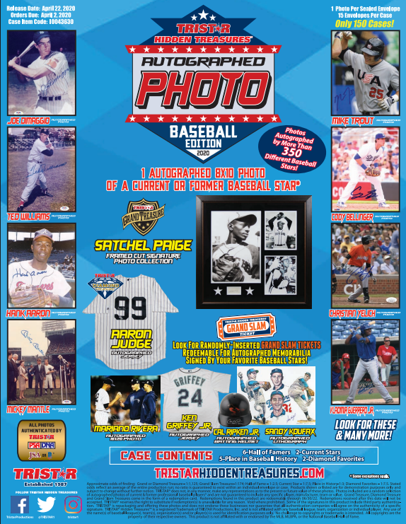 2020 Tristar Hidden Treasures Autographed Photo Baseball Box