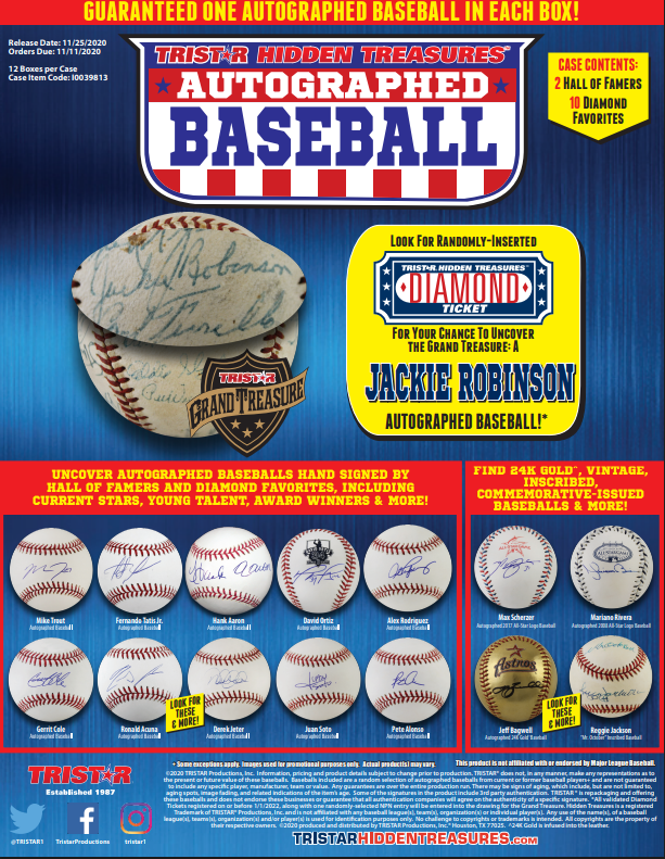 2020 Tristar Hidden Treasures Series 11 Auto Baseball Box