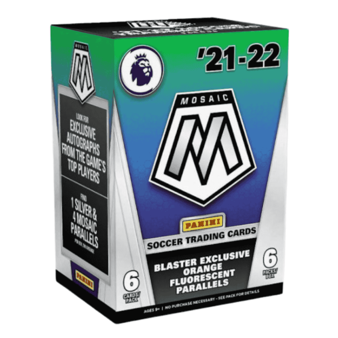 2021-22 Panini Mosaic Premier League Soccer Blaster Box (Orange Fluorescent Parallels.)