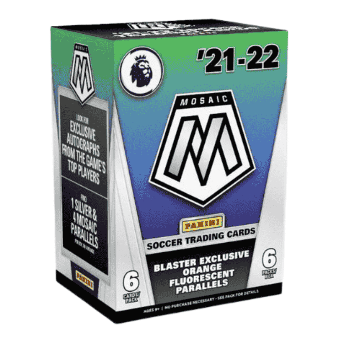 2021-22 Panini Mosaic Premier League Soccer Cereal Box