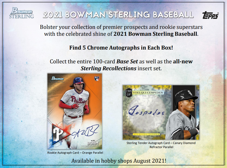 2021 Bowman Sterling Baseball Hobby Pack (Mini Box)