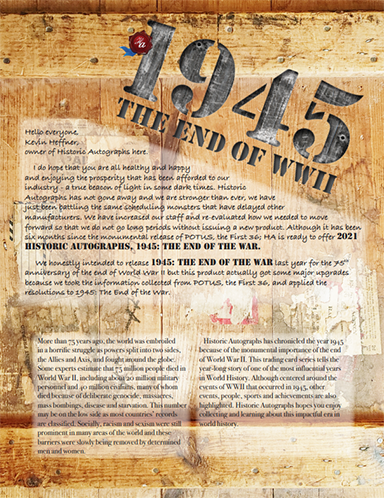 2021 Historic Autographs 1945: The End of WWII Blaster 50-Box Case