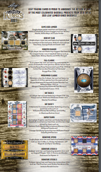 2021 Leaf Lumber Baseball Hobby 10-Box Case