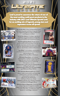 2021 Leaf Ultimate Sports Hobby 10-Box Case