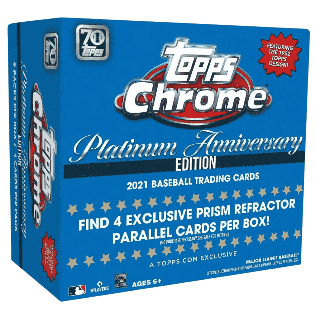 2021 Topps Chrome Platinum Anniversary Baseball Mega Box (Blue)