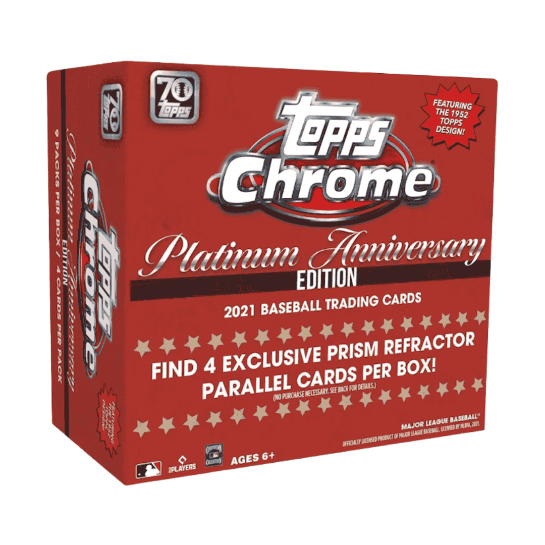 2021 Topps Chrome Platinum Anniversary Baseball Mega Box (Red)