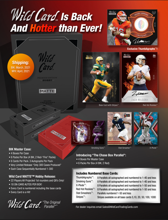 2021 Wild Card MATTE Black Football Box