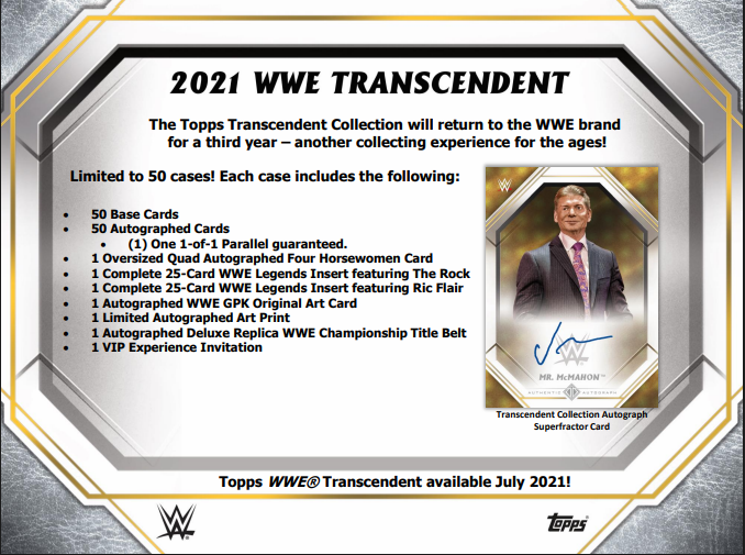 2021 Topps WWE Transcendent Collection Wrestling Case