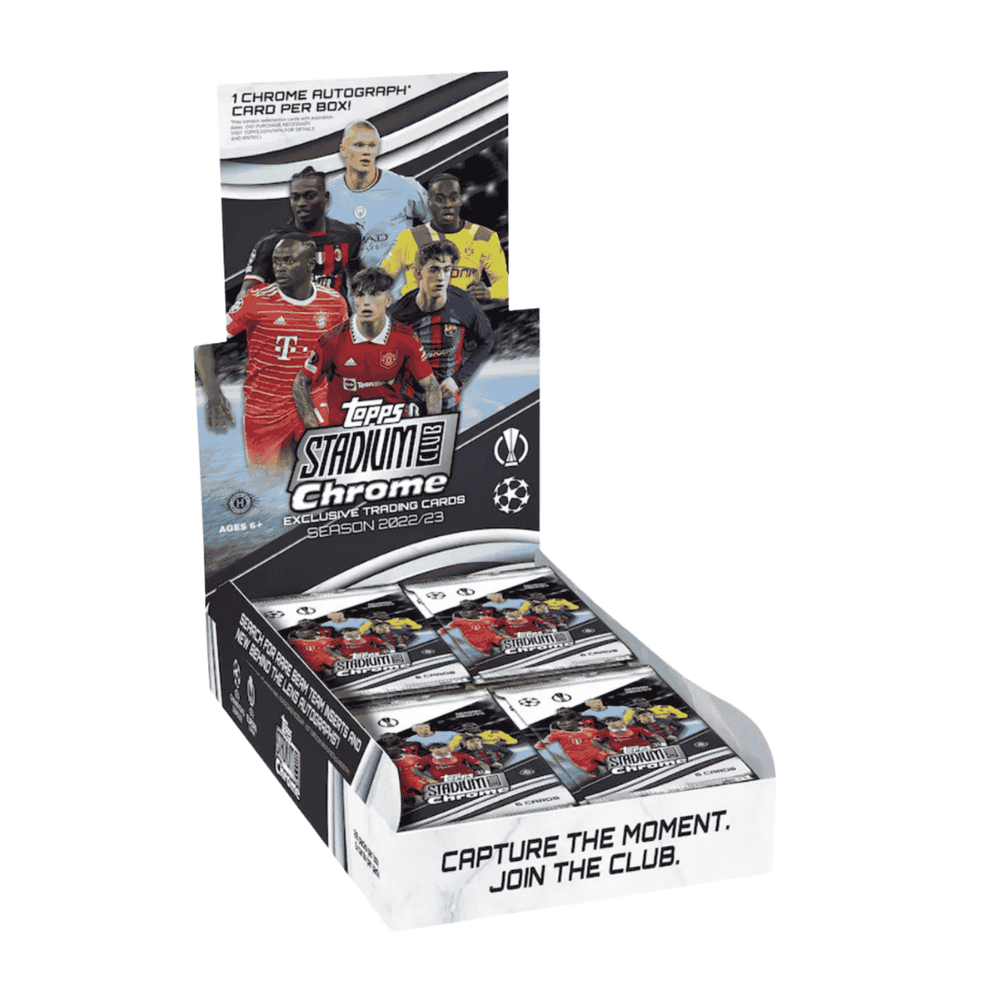 2022-23 Topps UEFA Club Competitions Stadium Club Chrome Soccer Hobby Box
