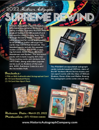2022 Historic Autographs Supreme Rewind 10-Box Case