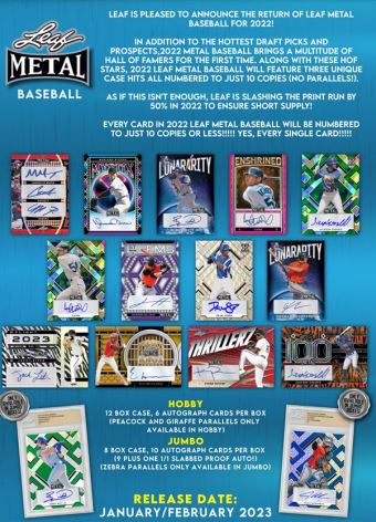 2022 Leaf Metal Baseball Hobby Box