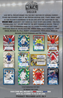 2022 Leaf Metal Soccer Red, White, & Blue Hobby Box