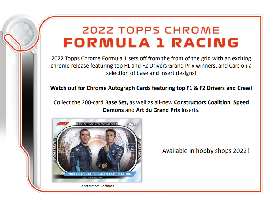 2022 Topps Chrome Formula 1 Racing Hobby Pack
