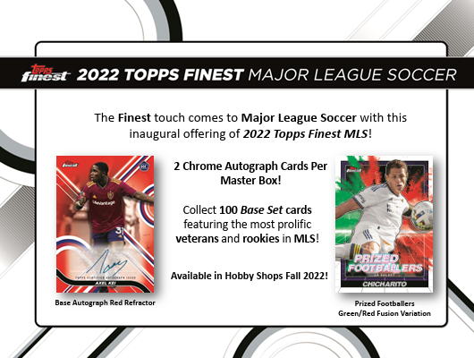 2022 Topps MLS Major League Soccer Finest Soccer Hobby Pack