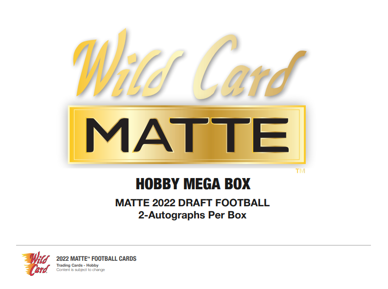 2022 Wild Card MATTE Silver Football Mega Box