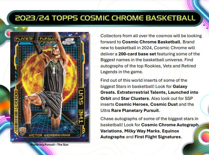 2023-24 Topps Cosmic Chrome Basketball Hobby Pack