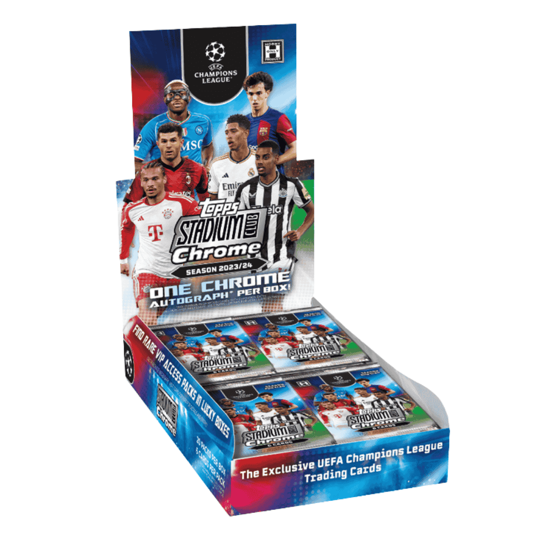 2023-24 Topps UEFA Club Competitions Stadium Club Chrome Soccer Hobby Box