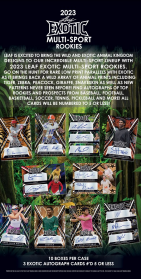 2023 Leaf Exotic Multi-Sport Rookies 10-Box Case