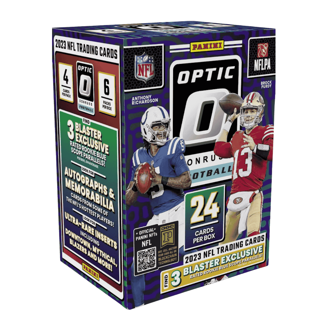 2023 Panini Donruss Optic Football Hobby Blaster Box (Blue Scope Parallels)