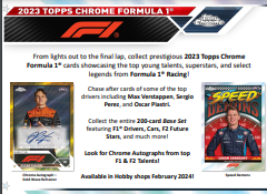 2023 Topps Chrome Formula 1 F1 Racing Hobby 12-Box Case