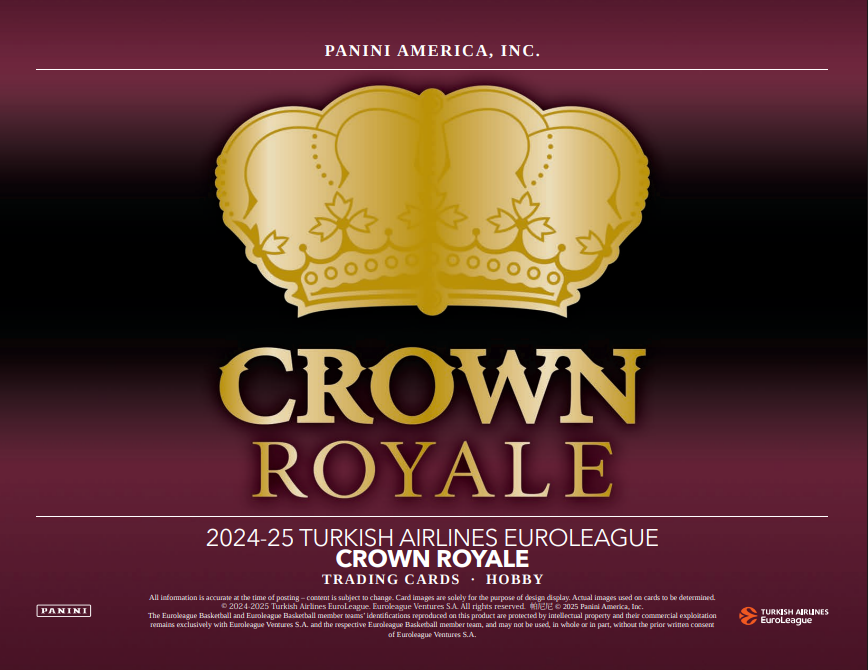 2024-25 Panini Crown Royale Euroleague Basketball Hobby 12-Box Case