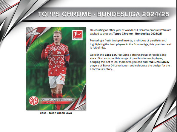 2024-25 Topps Chrome Bundesliga Soccer Blaster Box