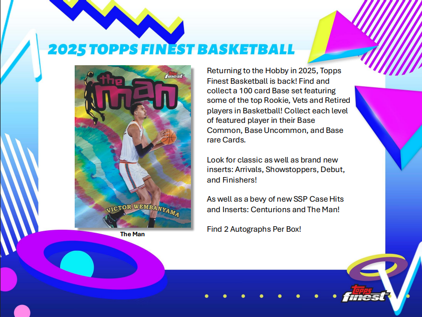 2024-25 Topps Finest Basketball Hobby 8-Box Case