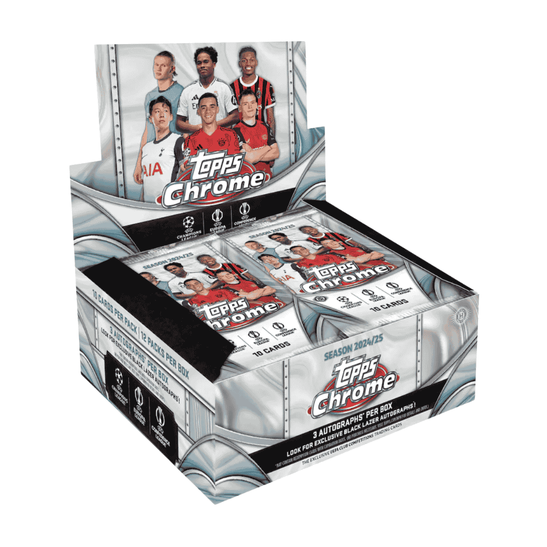 2024-25 Topps UEFA Club Competitions Chrome Soccer Jumbo Box
