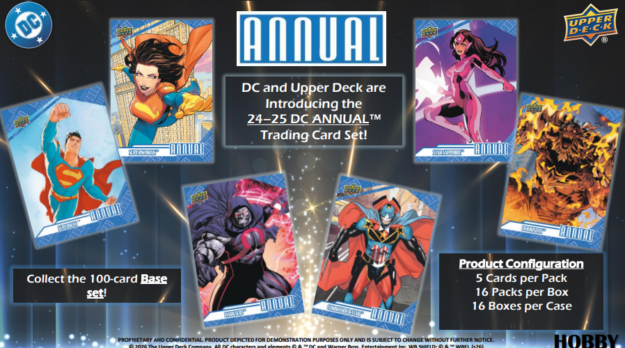 2024-25 Upper Deck DC Annual Trading Cards 16-Box Case