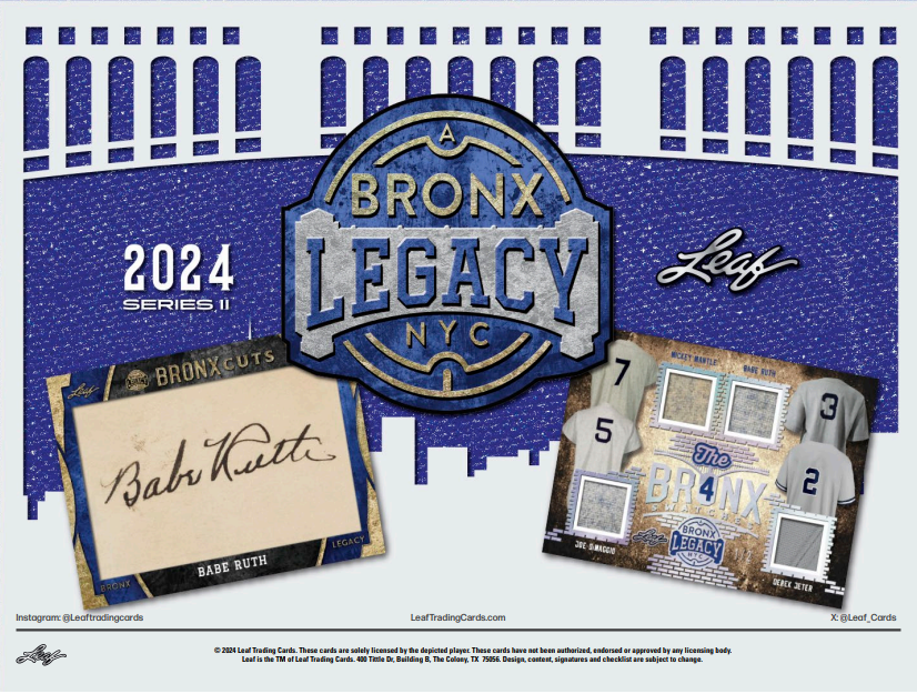 2024 Leaf A Bronx Legacy Baseball Series 2 Hobby Box