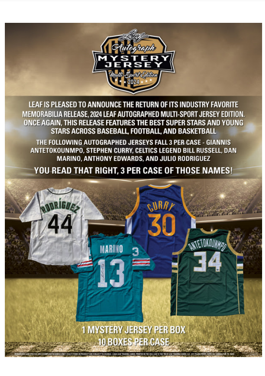 2024 Leaf Autograph Mystery Jersey Multi-Sport Edition Box
