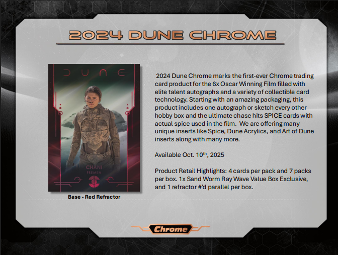 2024 Topps Dune Chrome Blaster 40-Box Case