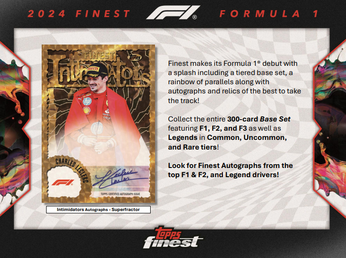 2024 Topps Finest Formula 1 Racing Hobby 8-Box Case