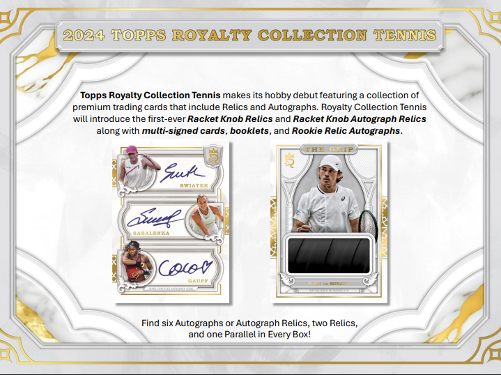 2024 Topps Royalty Tennis Hobby 4-Box Case