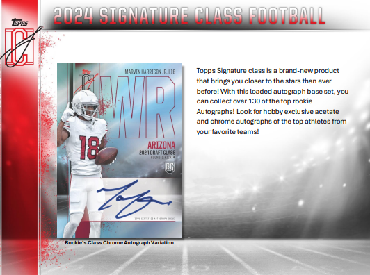 2024 Topps Signature Class Football Hobby Box