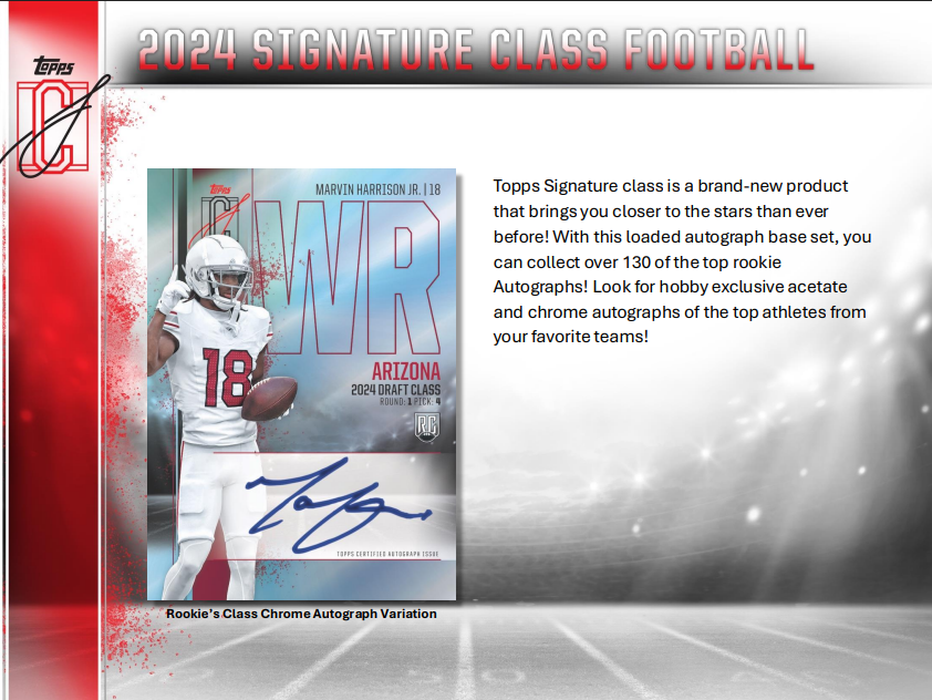  2024 Topps Signature Class Football Mega SE Pack