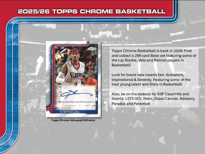 2025-26 Topps Chrome Basketball Blaster 40-Box Case