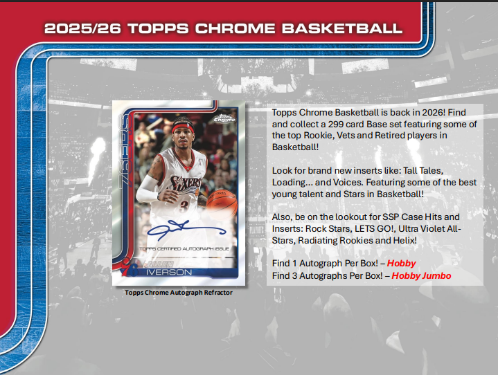 2025-26 Topps Chrome Basketball Hobby Pack