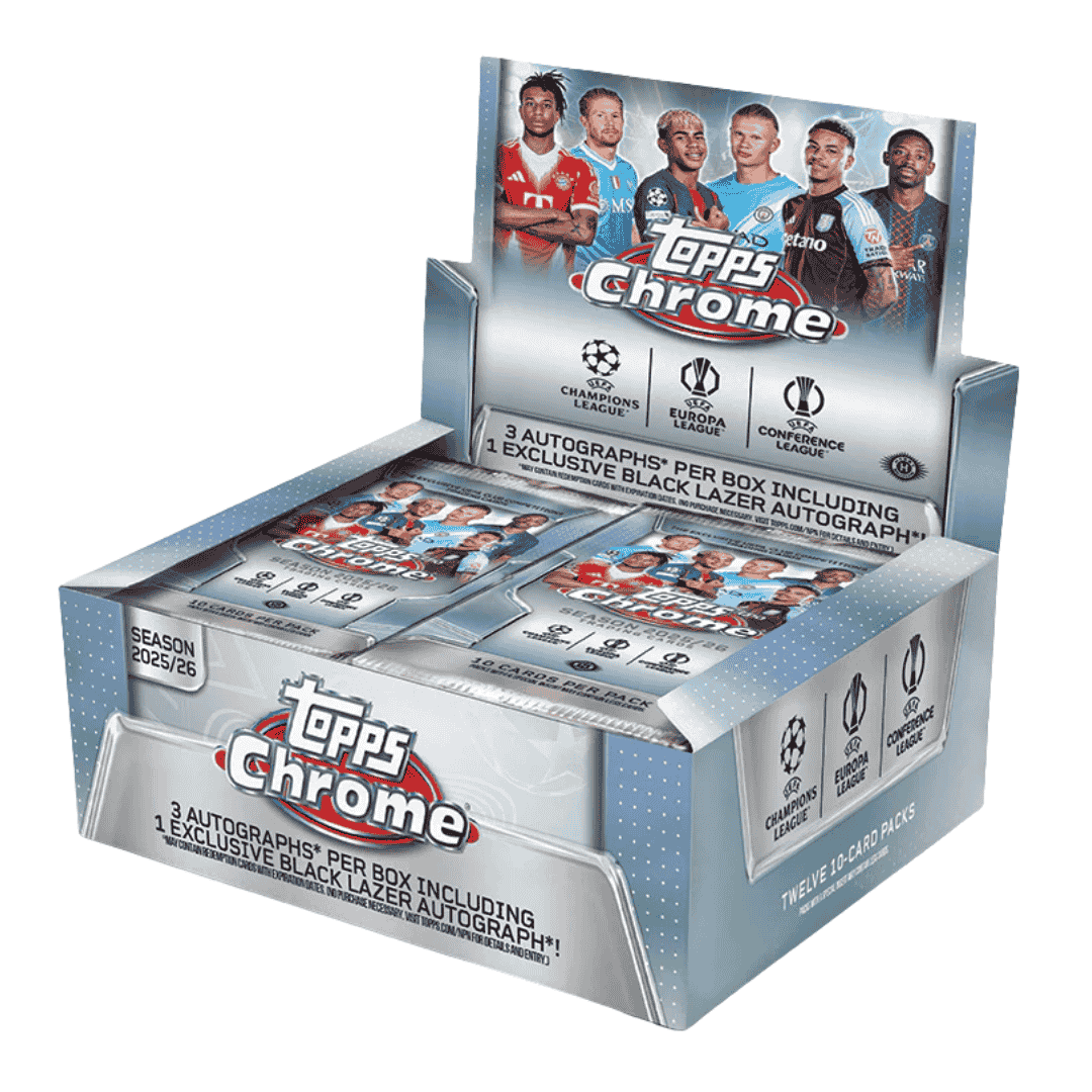 2025-26 Topps UEFA Club Competitions Chrome Soccer Jumbo Box