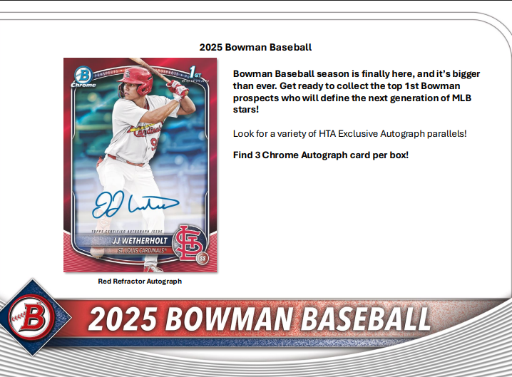 2025 Bowman Baseball Breaker's Delight 6-Box Case