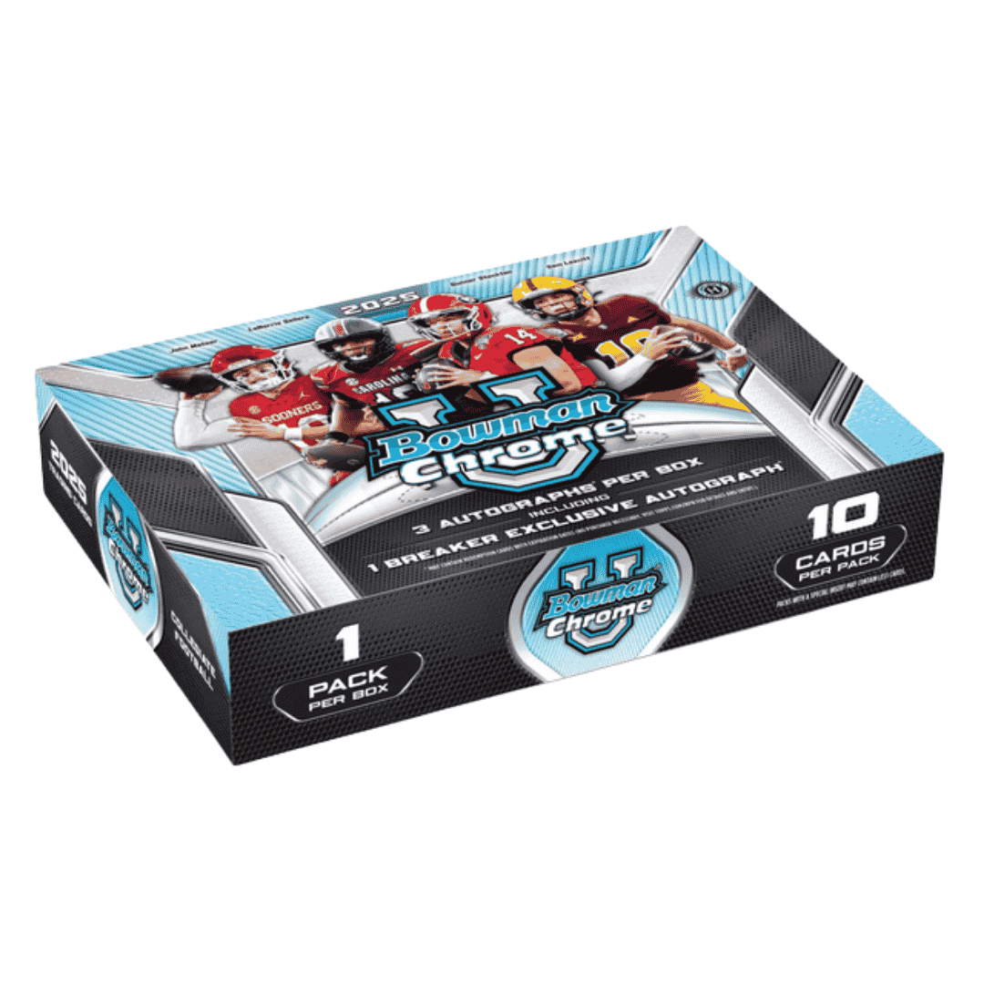  2025 Bowman Chrome University Football Breaker's Delight Box